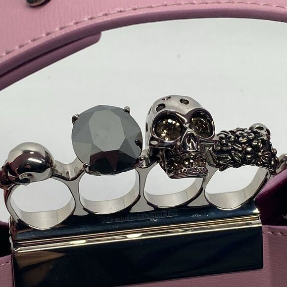 Alexander McQueen Skull Jeweled Mini Chain Hobo Bag - Picture 9 of 16